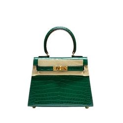 HERMES Mini Kelly Crocodile Pochette Bag