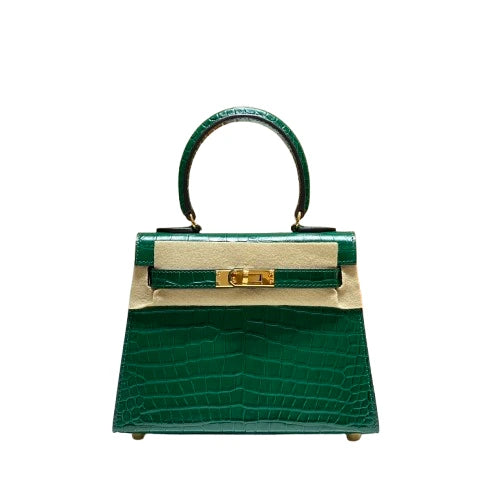 HERMES Mini Kelly Crocodile Pochette Bag