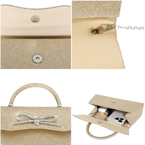 Sparkly Bow Clutch